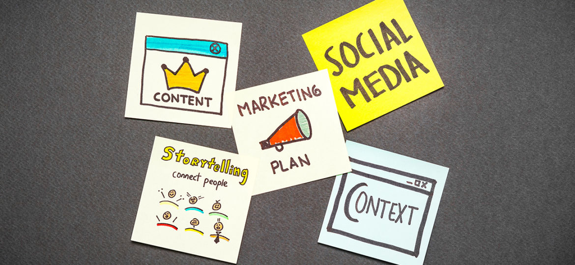 Marketing plan, context, content, storytelling and social media