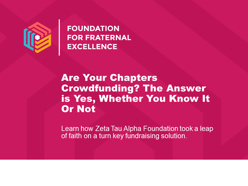 Are Your Chapters Crowdfunding? The Answer is Yes, Whether You Know It Or Not